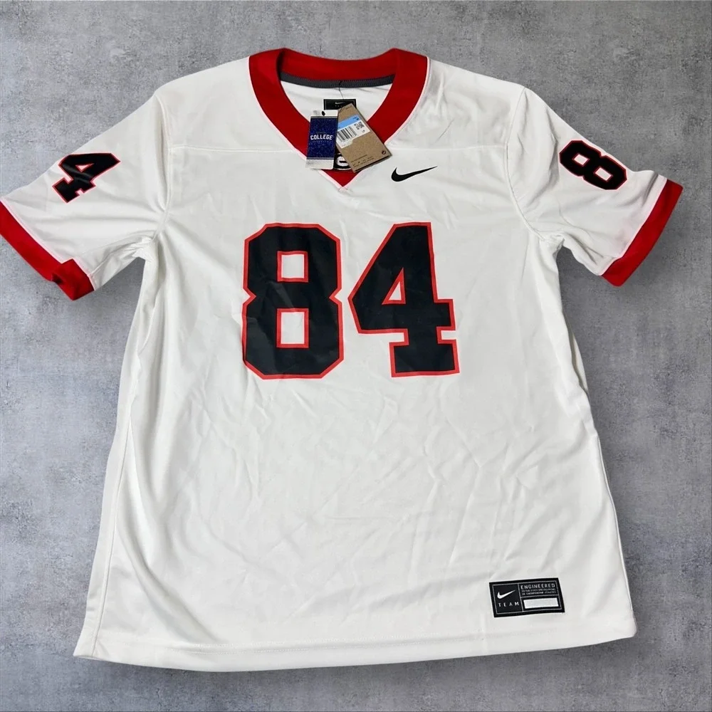NEW Georgia Bulldogs Jersey Mens M White McConkey #84 Football Nike NCAA College